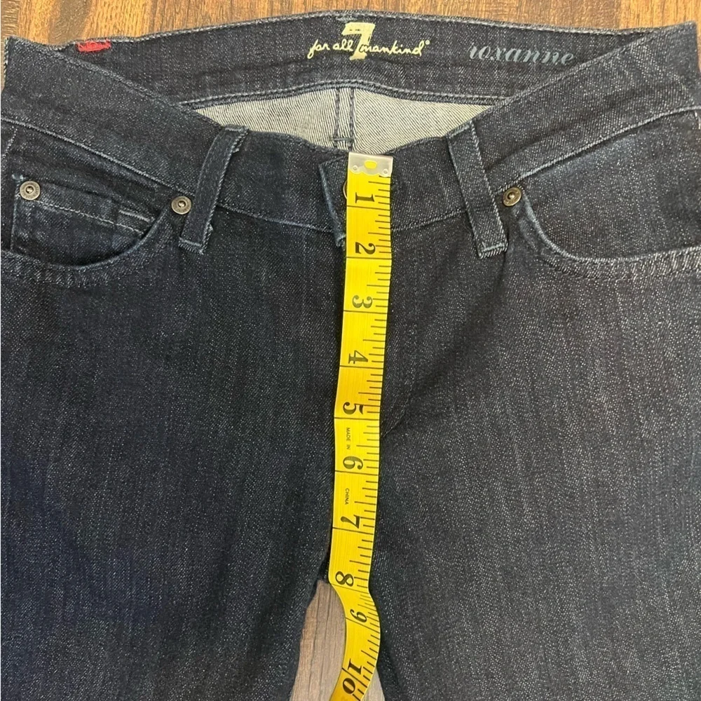 7 For All ManKind Roxanne Skinny Jeans Size 24 Color Dark Blue - Picture 12 of 13